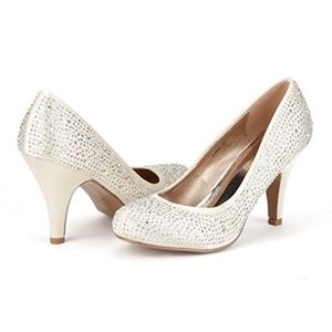 Gold Rhinestone Pumps